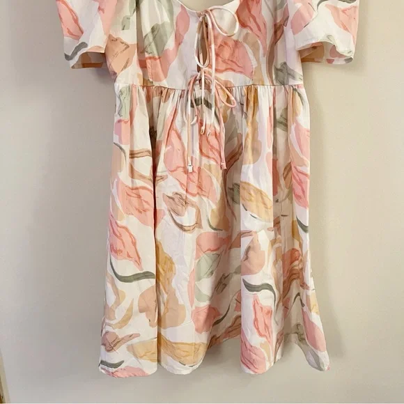 Abercrombie & Fitch Floral Mini Dress - Pink and Green - Picture 4 of 11